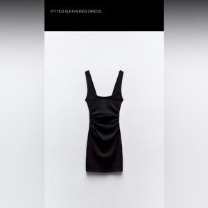 ZARA Black Casual Bodycon Dress Open Back Stretch Size S